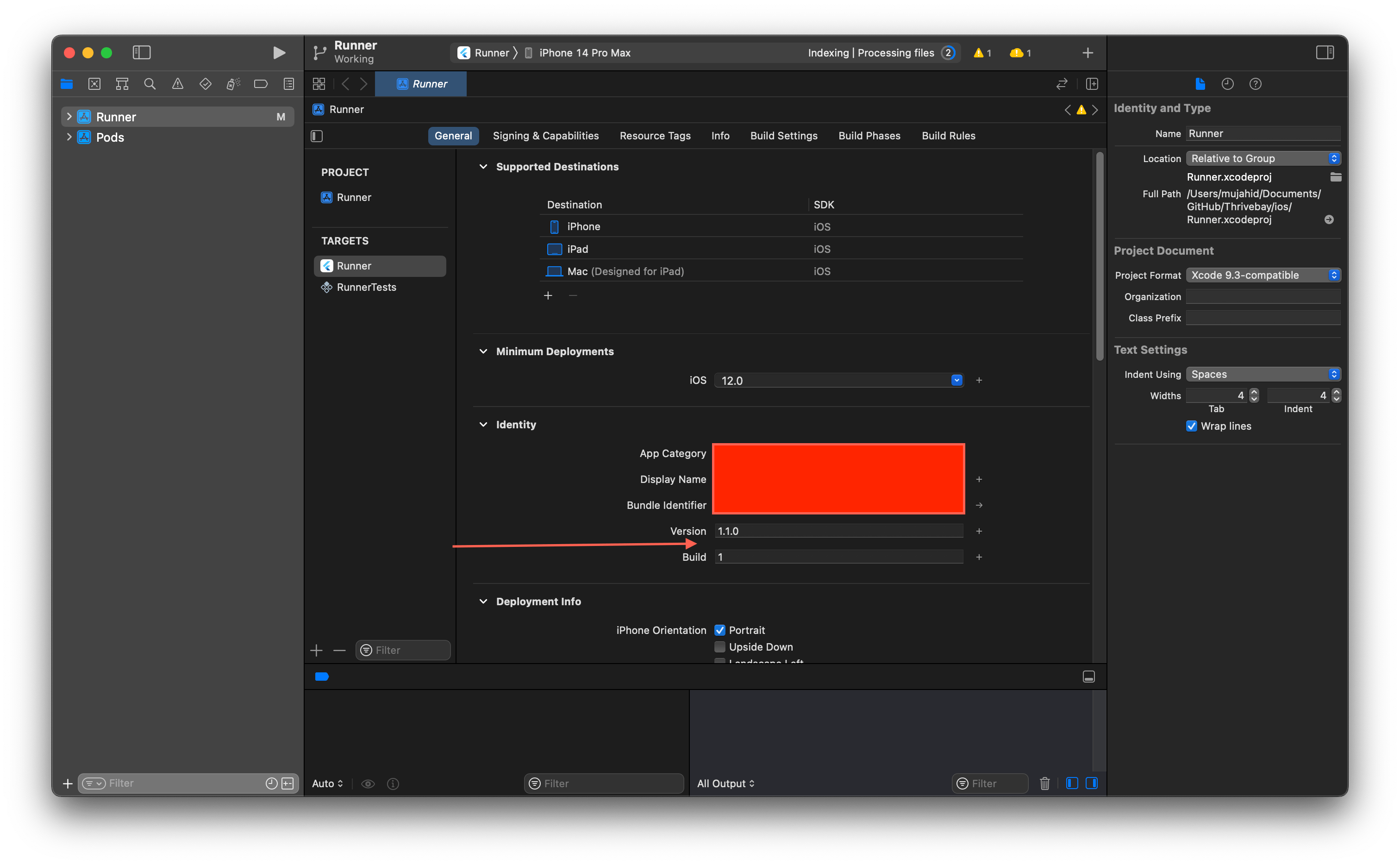 flutter changing xcode build number doesn't change in appstoreconnect
