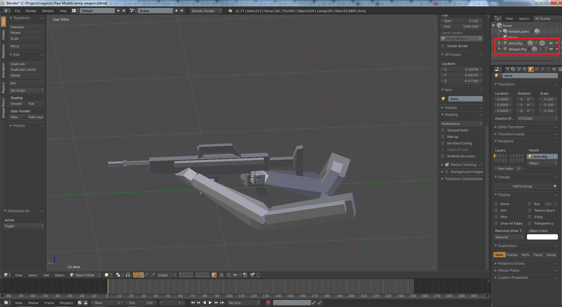 animation Animate two objects with different armatures Blender