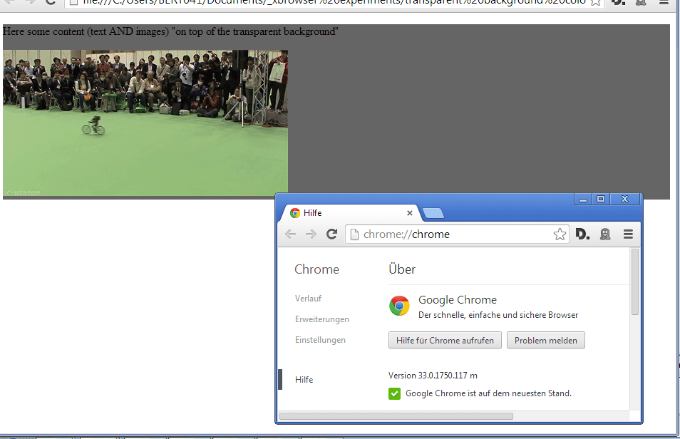 html How do I give text or an image a transparent