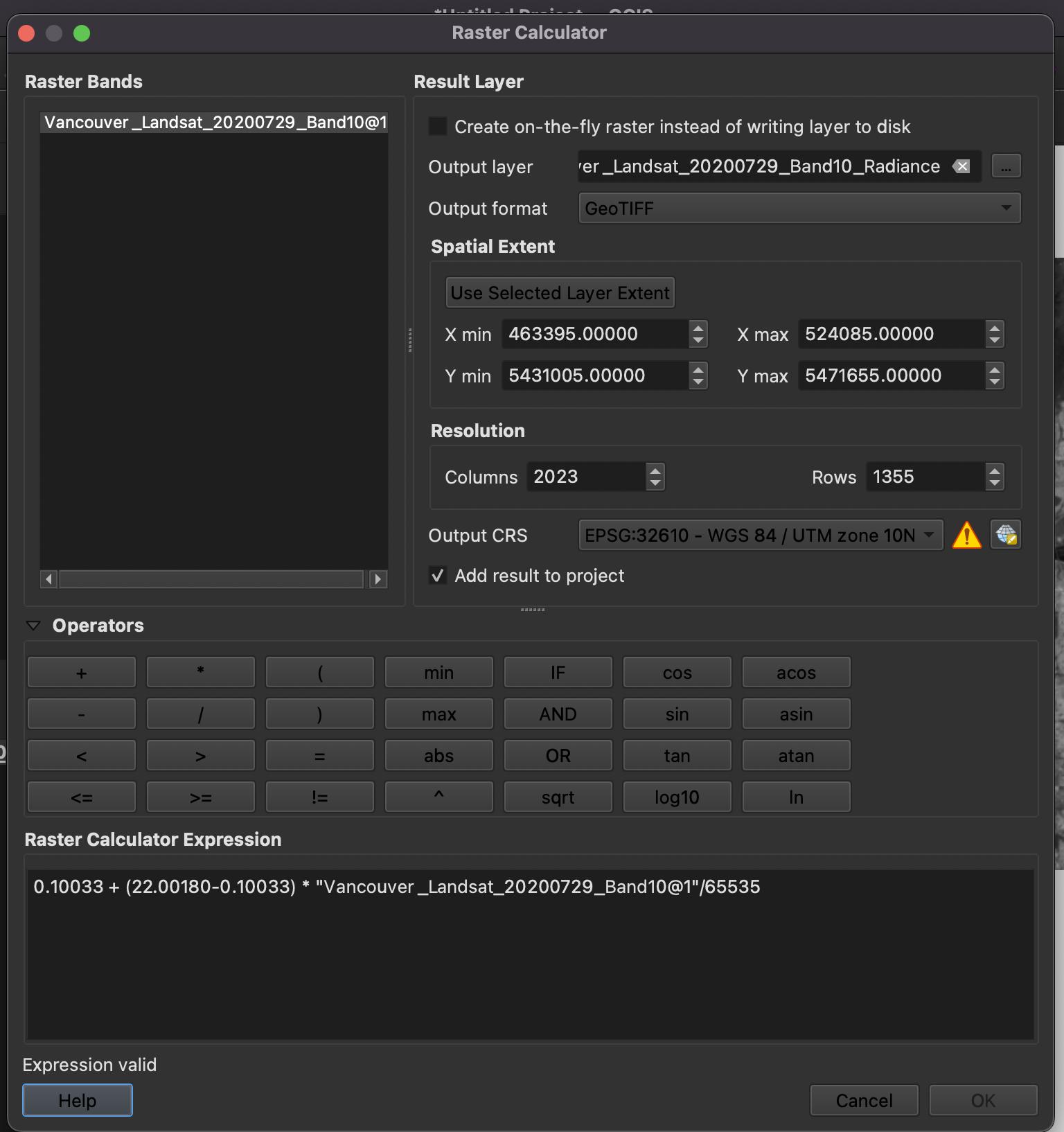 qgis Why is OK greyed out in my Raster calculator? Geographic Information Systems Stack Exchange