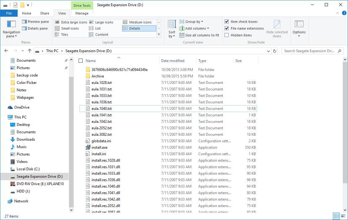 Can I safely delete files created by Visual Studio from external drive