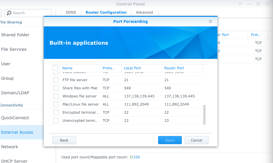 Synology Router Port Forwarding - Stack Overflow
