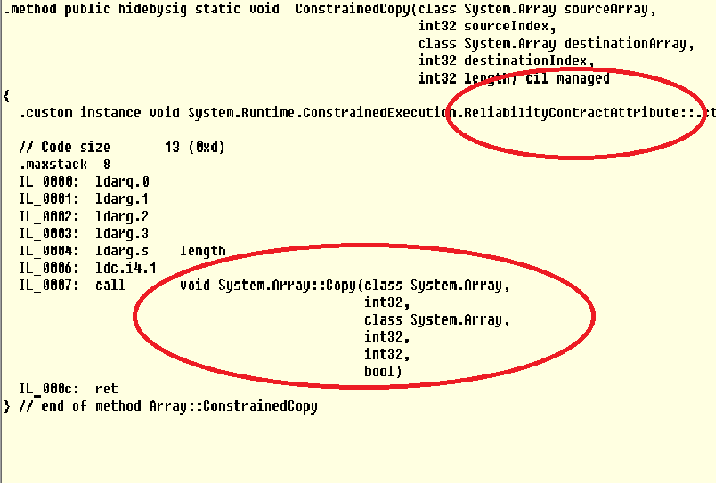 c How to get InvalidCastException from Array.ConstrainedCopy Stack