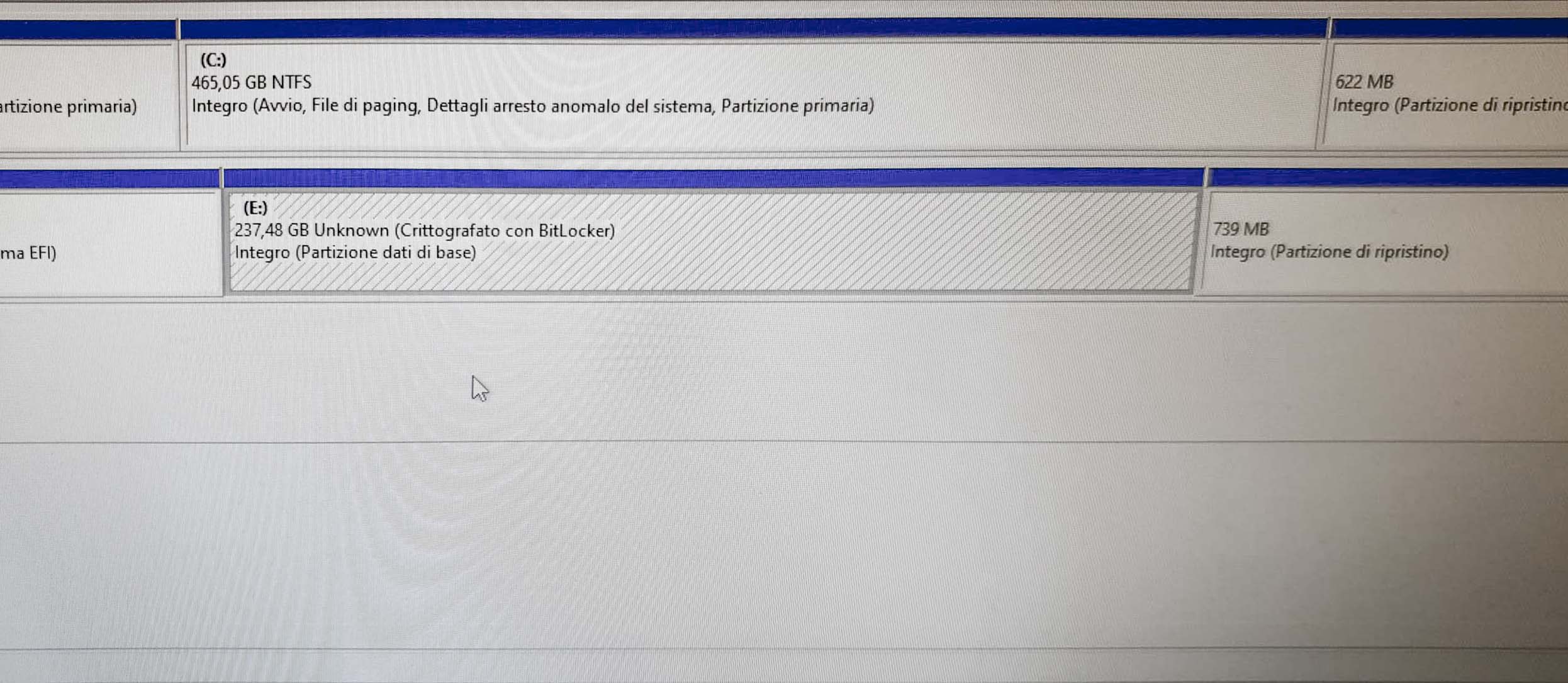 A windows 10 Computer suddenly won't boot, an unknown partition