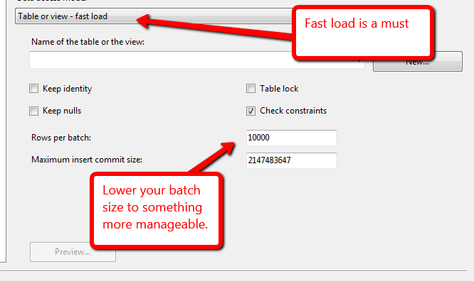 sql server What is the fastest way to insert large numbers of rows