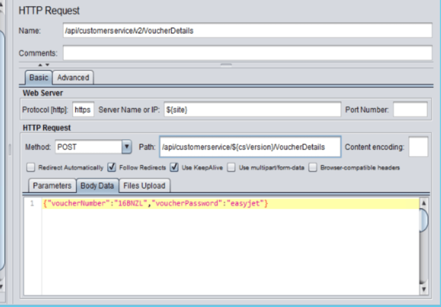 API POST response returning 400 response code in Jmeter