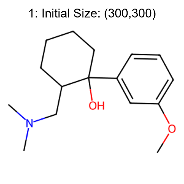 python RDKit image MolToImage scales Bond widths and Element Labels inconsistently for