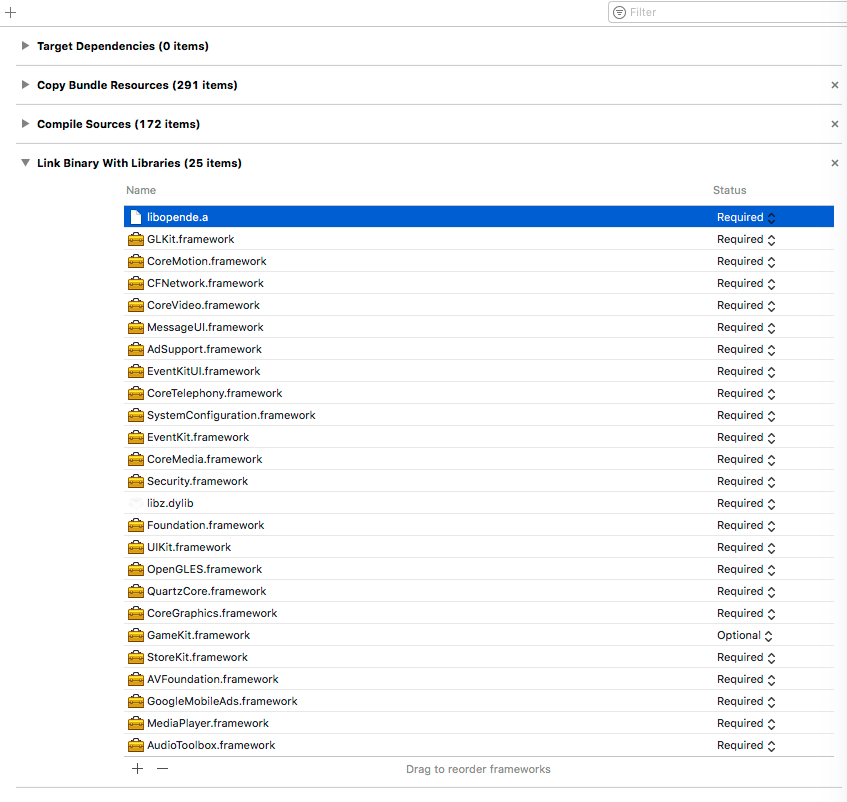 Linking the correct variant of an iOS static library using Xcode