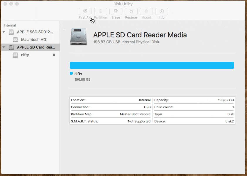 Unable to partition a SDXC card using Disk Utility Ask Different