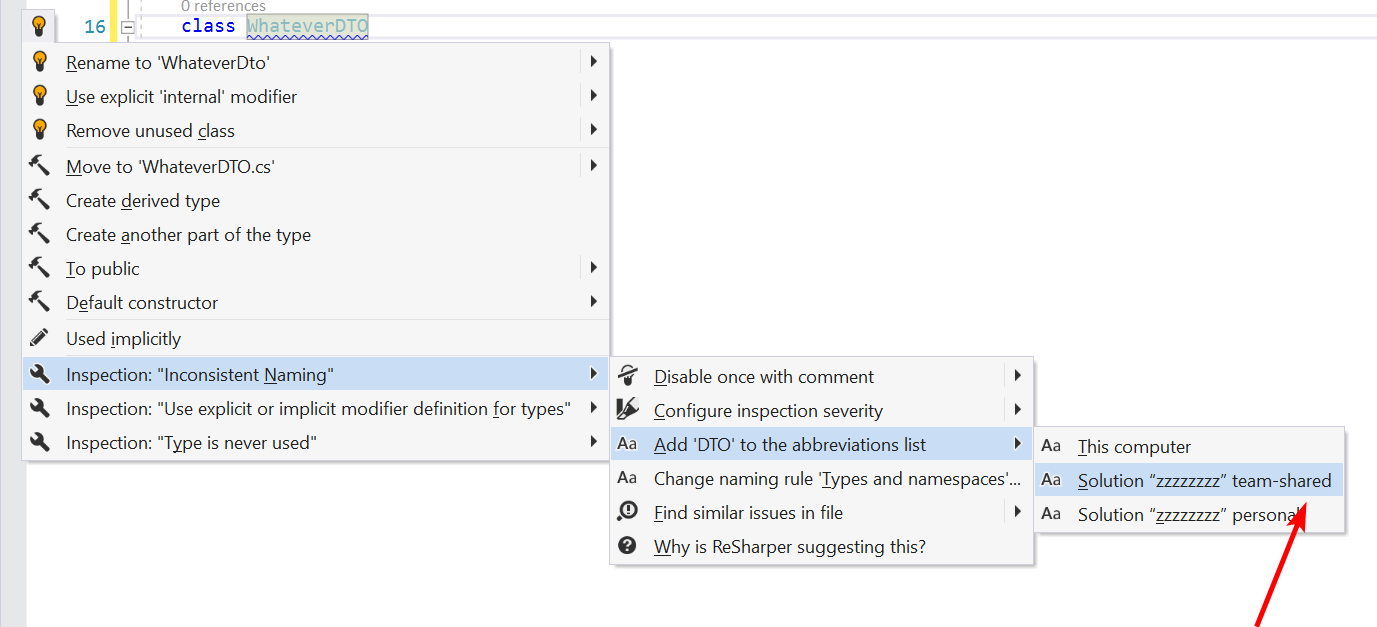 ReSharper C Naming Convention for DTOs