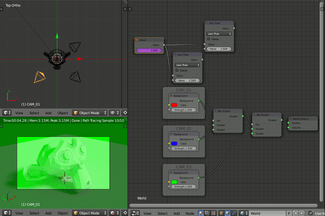 rendering How to change world background based on active camera