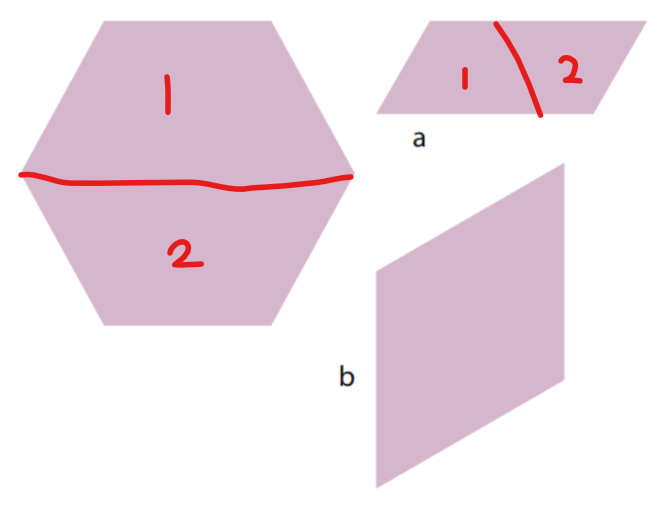 logical deduction Two quadrilateral out of a hexagon Puzzling Stack