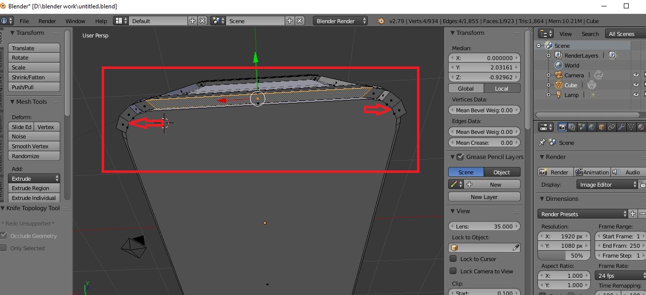 modeling I cannot cut using knife tool to make a polygon with 4