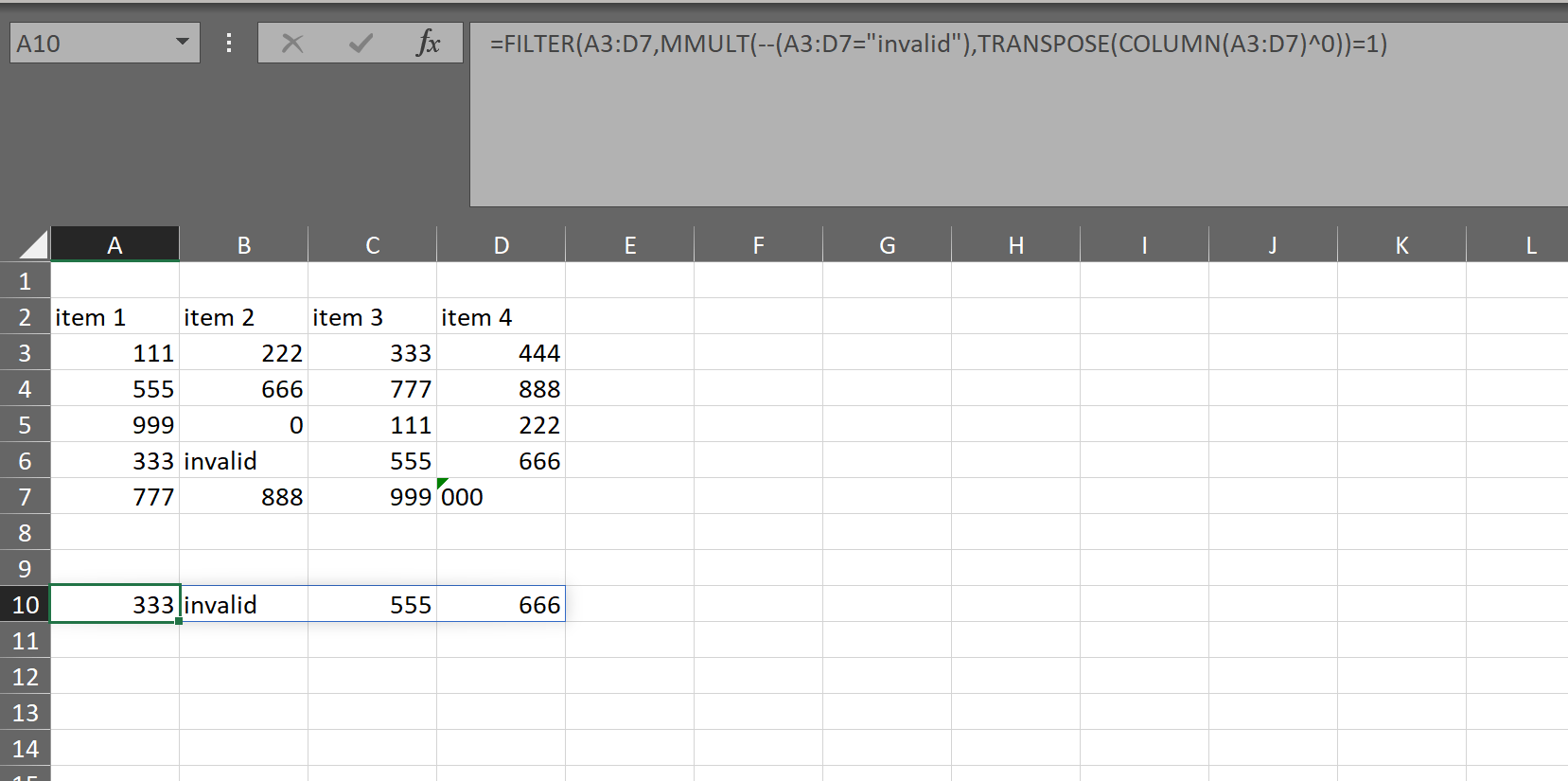 office365 Excel VLOOKUP return entire row irrespective of reference