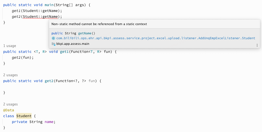 generics Java compileerror Nonstatic method cannot be referenced