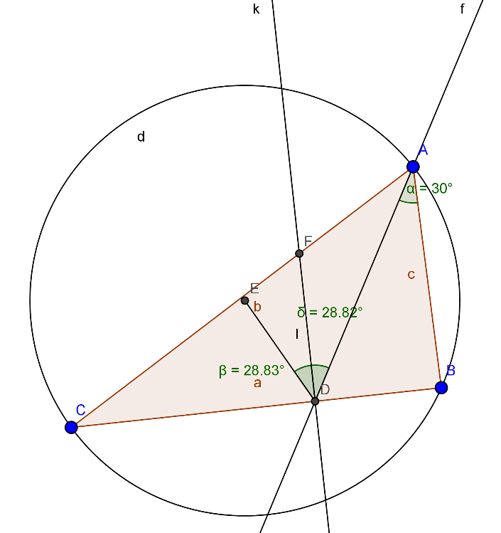 geometry Prove that the centre of a circle belongs to a defined line