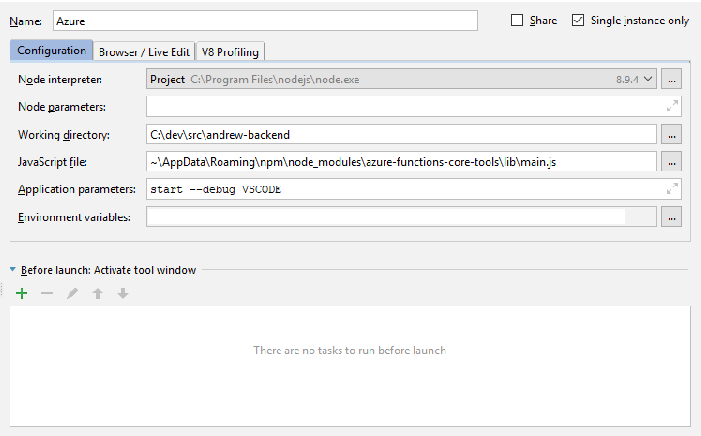 javascript Azure Functions How to debug in WebStorm? Stack Overflow