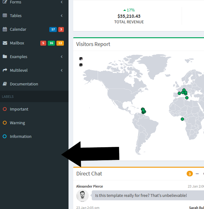 html Cambio de color Admin.LTE 3.0.5 Stack Overflow en español