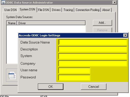 powerbi How to create ODBC DSN for AccredoSuturn or what is the ODBC