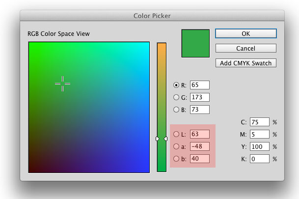 Color picker in InDesign Graphic Design Stack Exchange