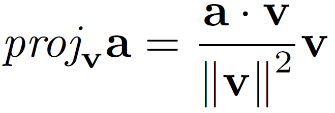 Code for the Notation of Vector Projections? TeX LaTeX Stack Exchange