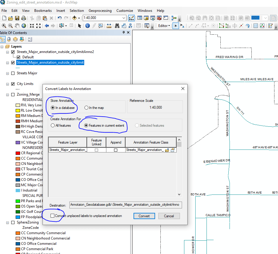 editing ArcMap edit annotation tool button grey out? Geographic