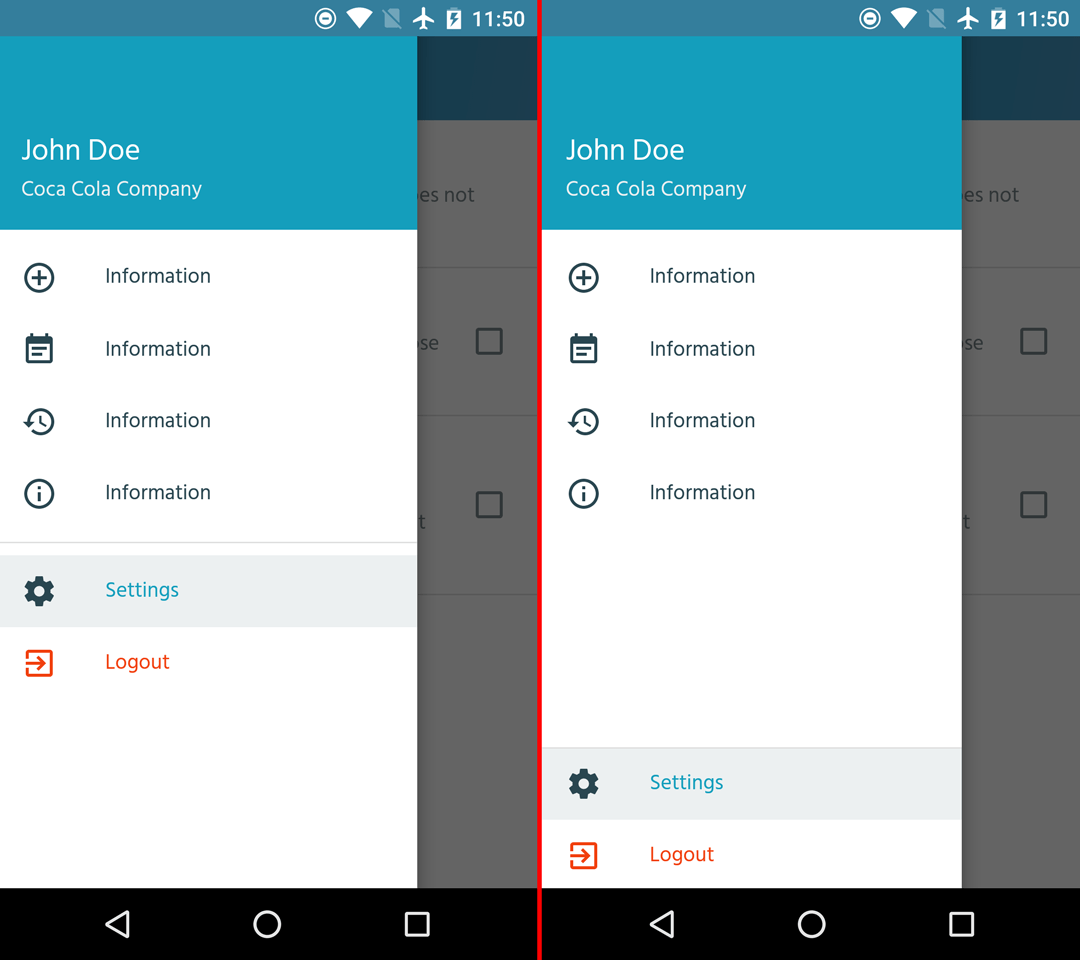 Android NavigationView with internal spacing Stack Overflow