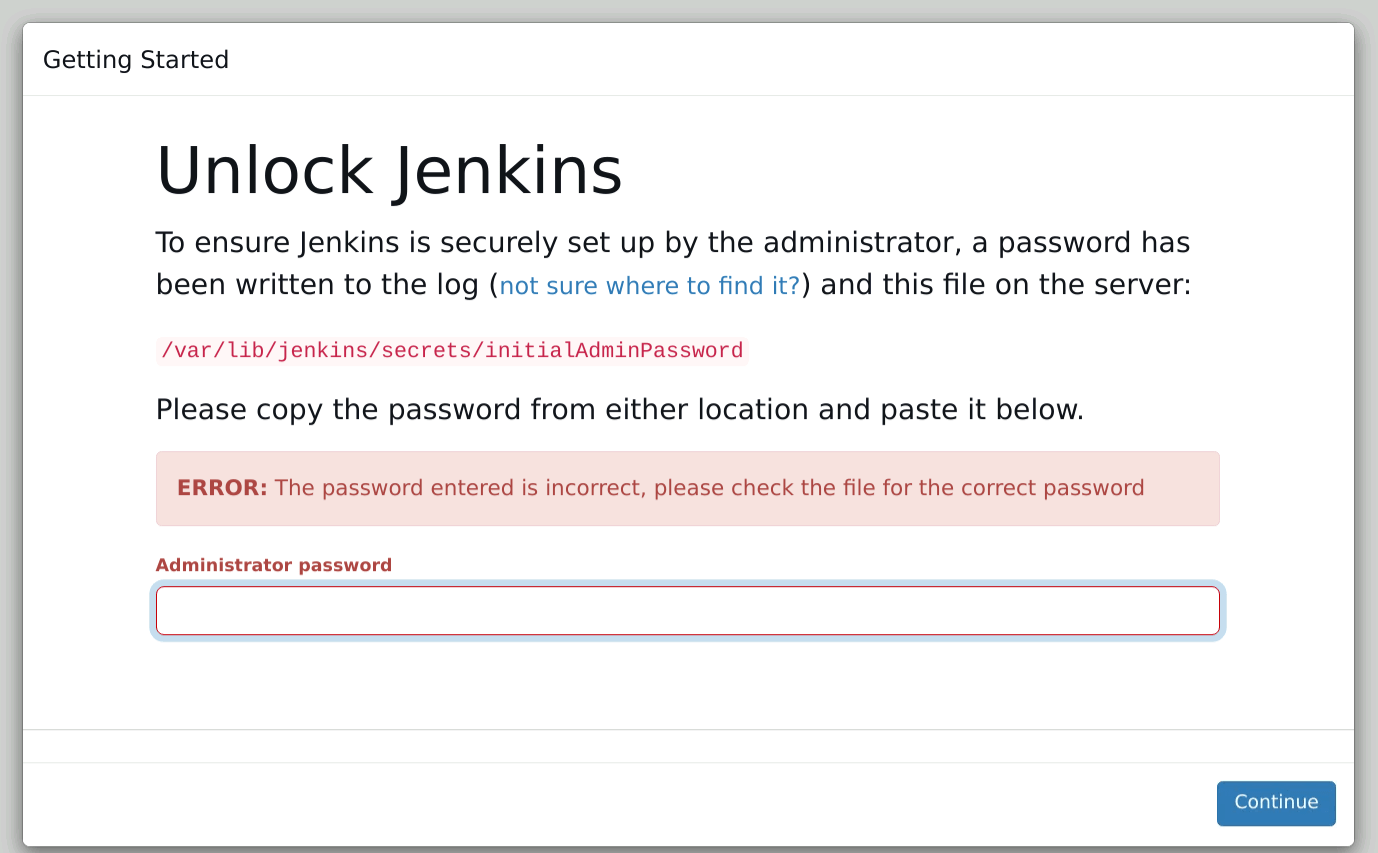I am not able to login into jenkins while setting up jenkins initially