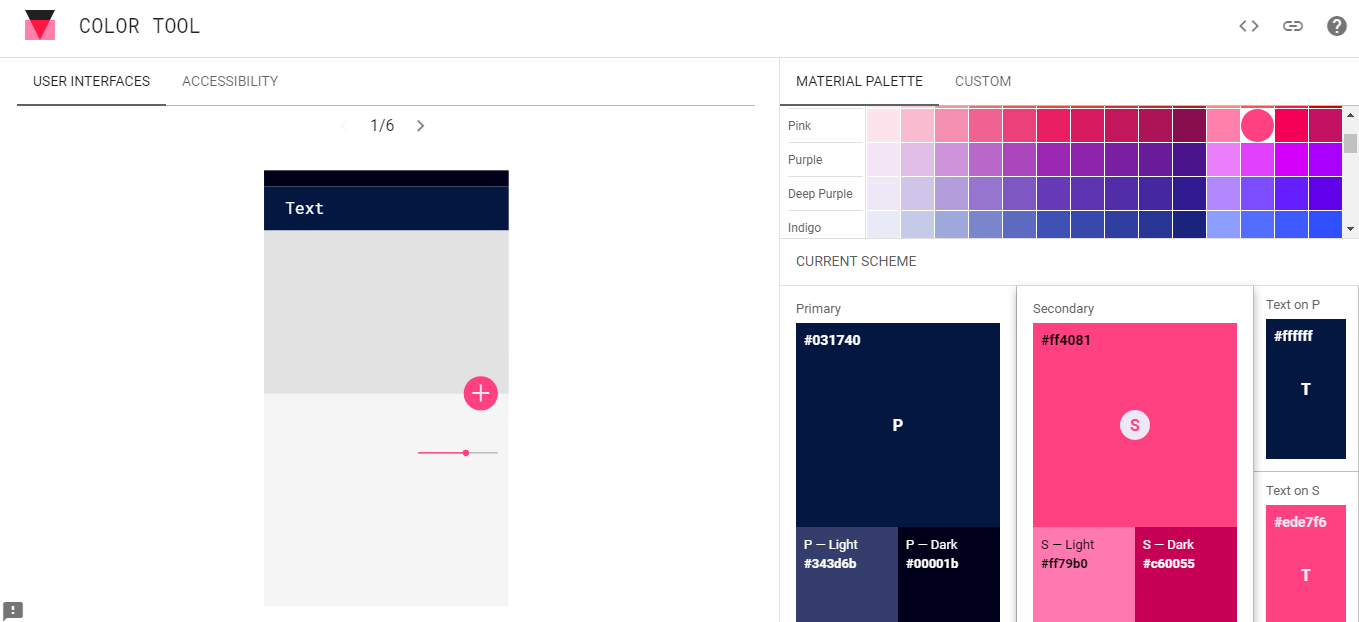 android Secondary color is a light version of the primary color