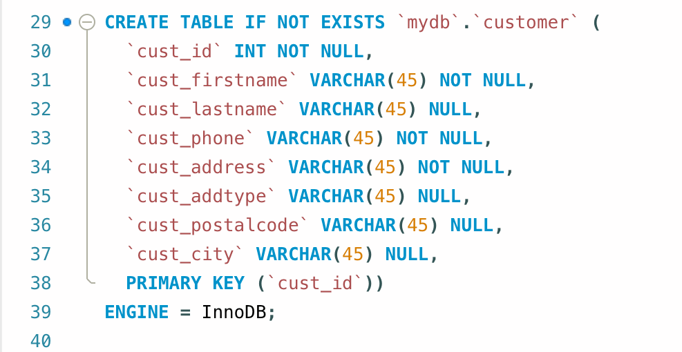 Error Code 1064 with ') ENGINE = InnoDB' at Line 2 Stack Overflow