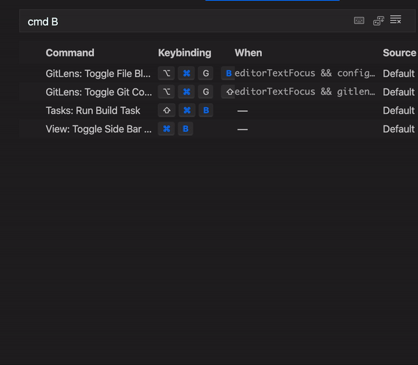 Is there a shortcut to hide the side bar in Visual Studio Code? Gang