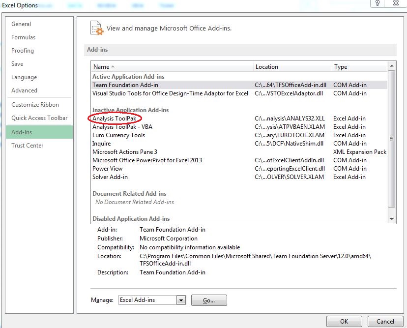 How to activate Analysis ToolPak in Excel 2013 Super User