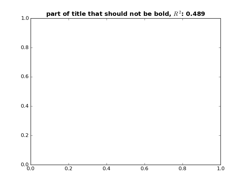 matplotlib, python part of title in bold font Stack Overflow