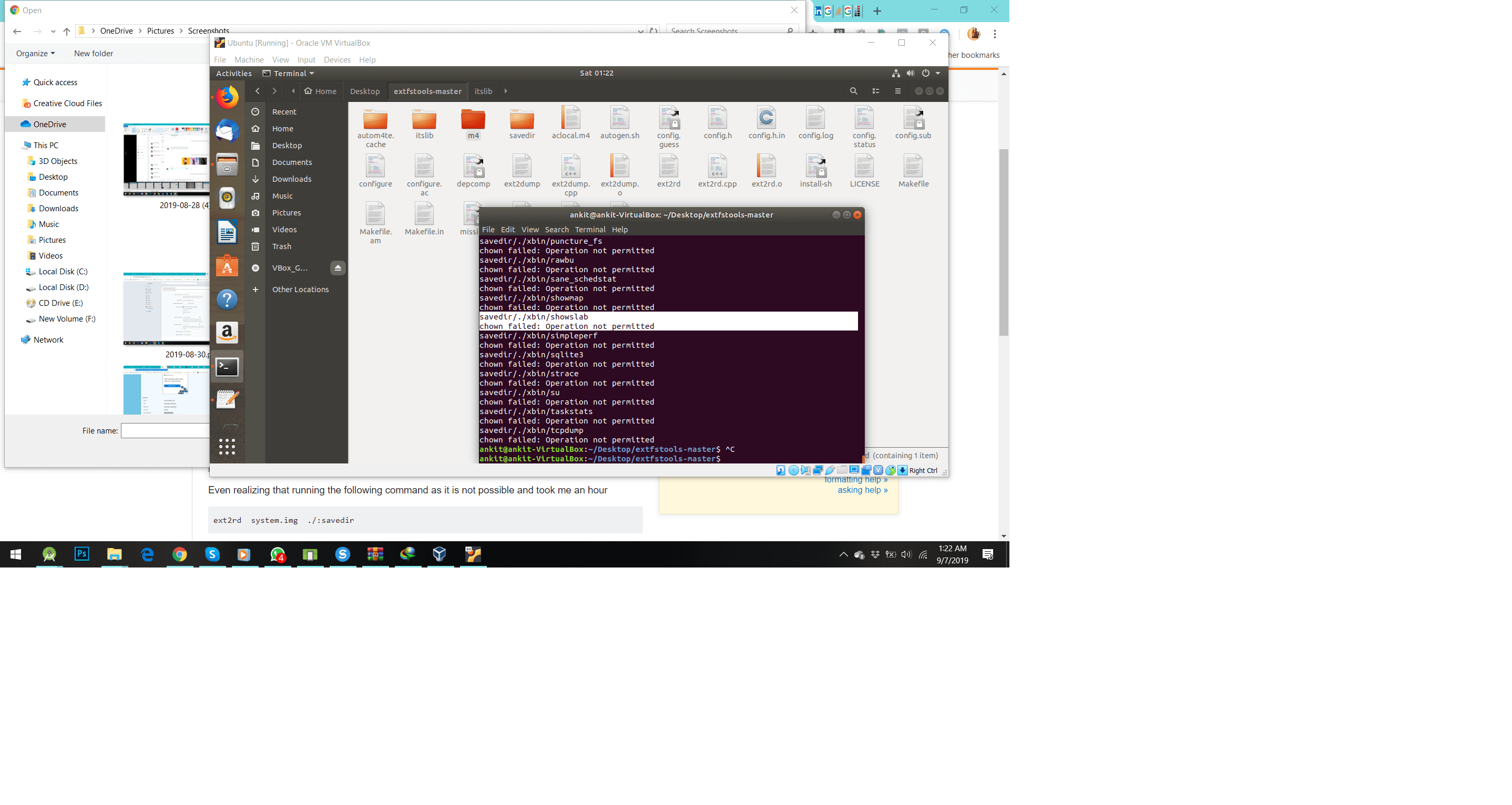 ubuntu chown failed Operation not permitted (permission related
