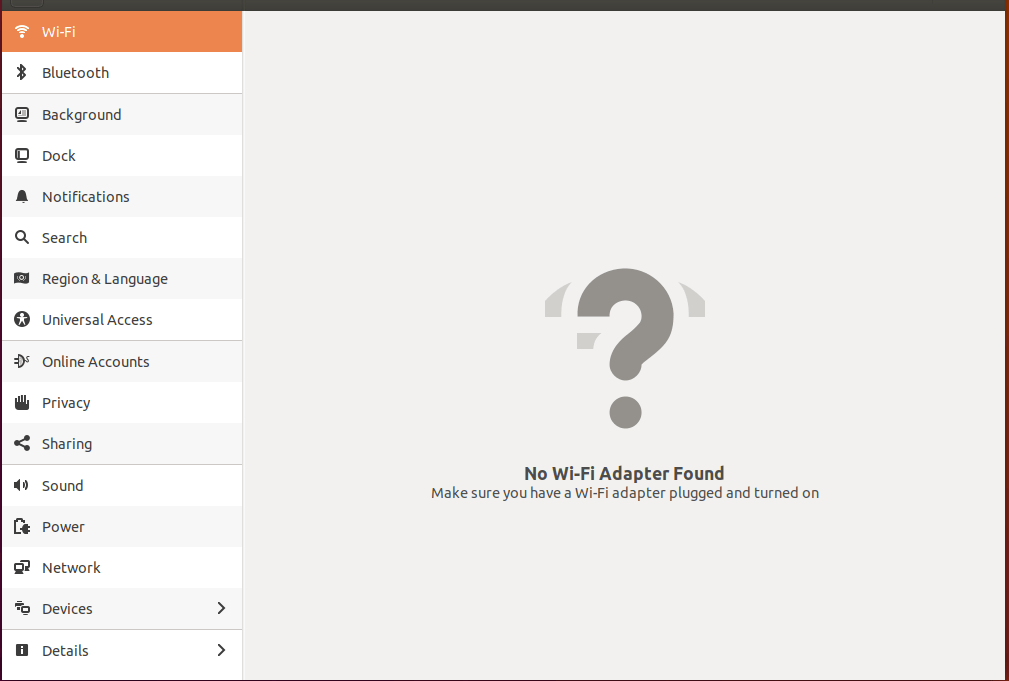 linux I cant see Wifi adapters in my Ubuntu Unix
