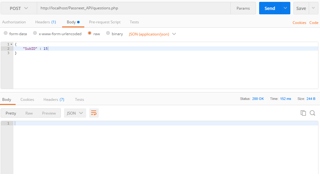 php No JSON returned in Postman if the number of rows exceeds 15