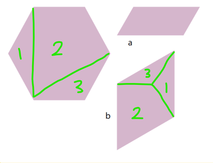 logical deduction Two quadrilateral out of a hexagon Puzzling Stack