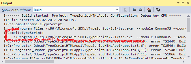 Visual Studio TypeScript Compile On Save Fails, &quot,Project contained