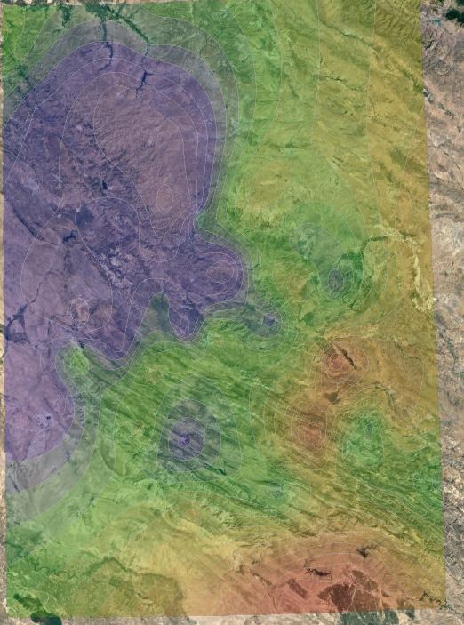 contour KML polygon rainbow filled colors is showing only as simple color? Geographic