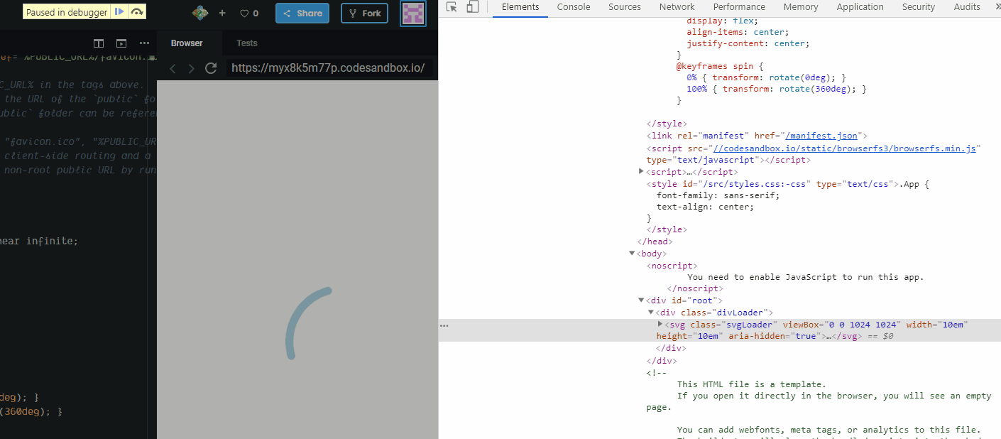 reactjs React Display loading screen while DOM is rendering
