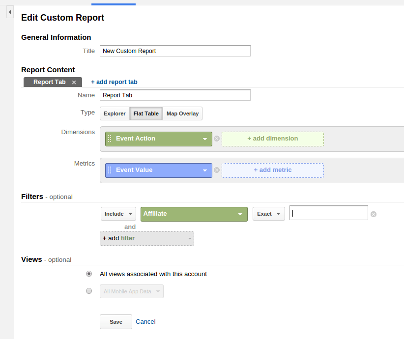 Google Analytics - Report All Events With Custom Dimension Not Set (Or Empty) - Stack Overflow