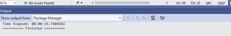 core mvc there was an error running the selected code