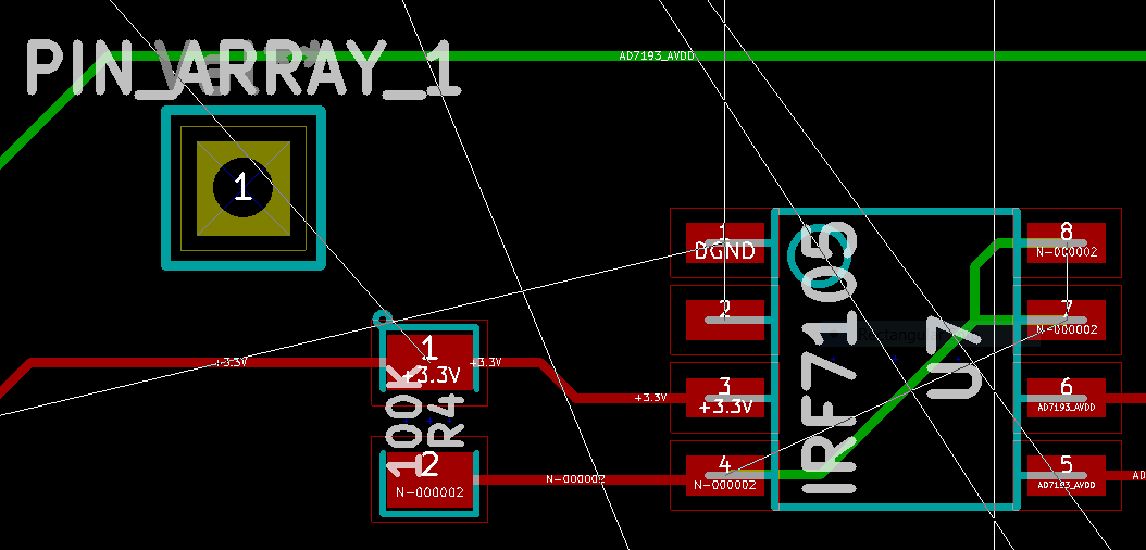 How to connect a 1 pin array to a module in pcb using KiCad Valuable