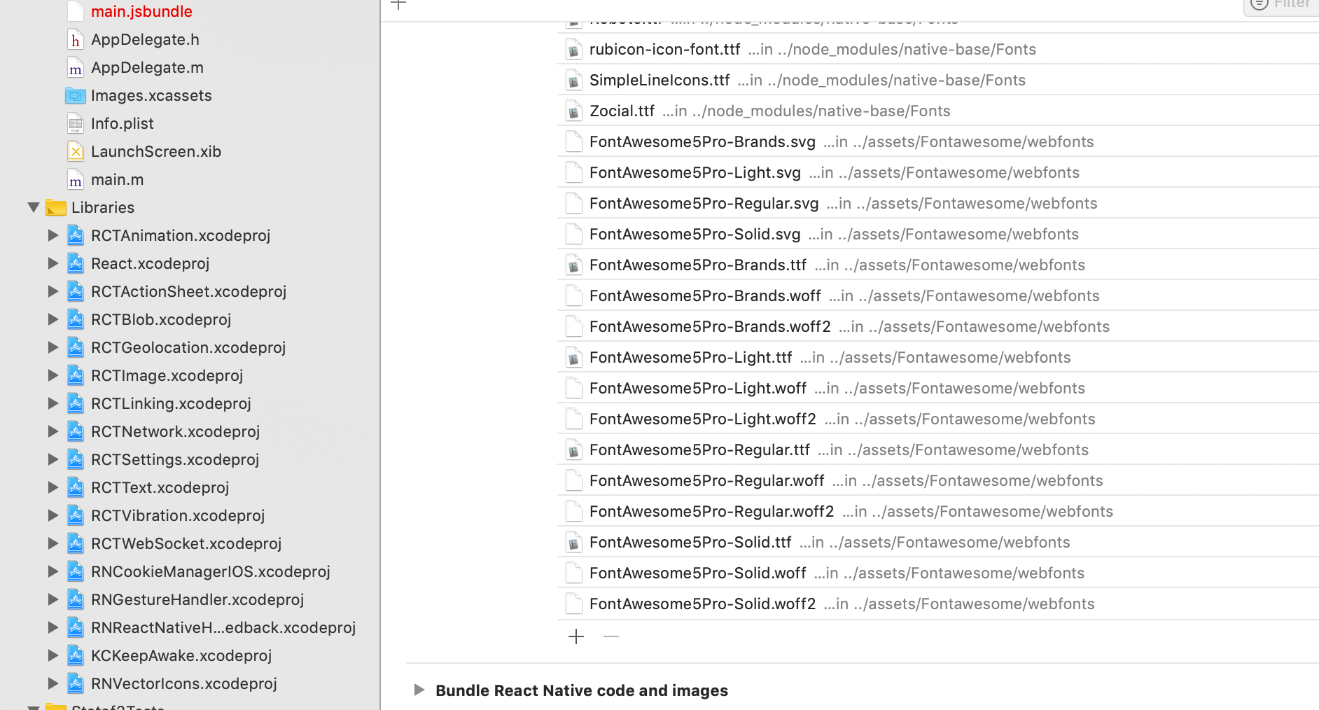 reactnative unrecognized font family FontAwesome5Pro