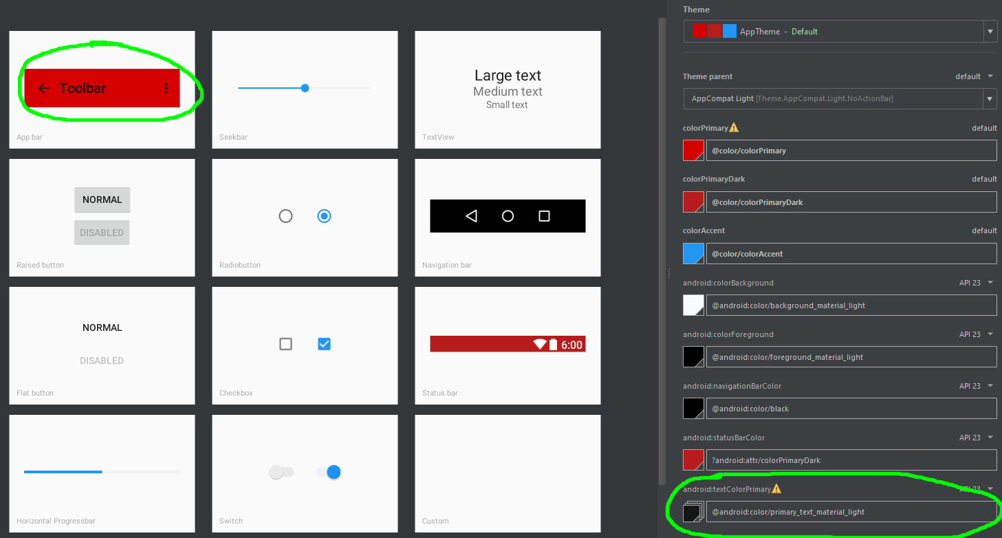 android Is it possible to change AppBar text color in my
