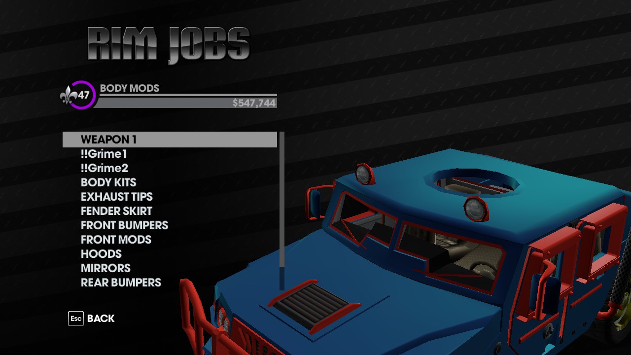 saints row the third How can I customize vehicles I can't customize