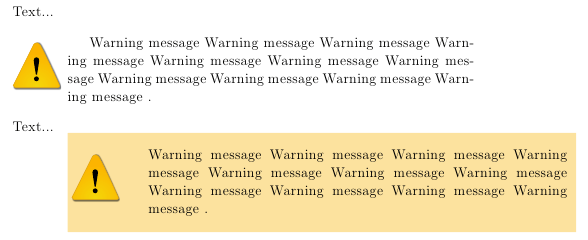 boxes How to create an alert box with a figure to the left? TeX