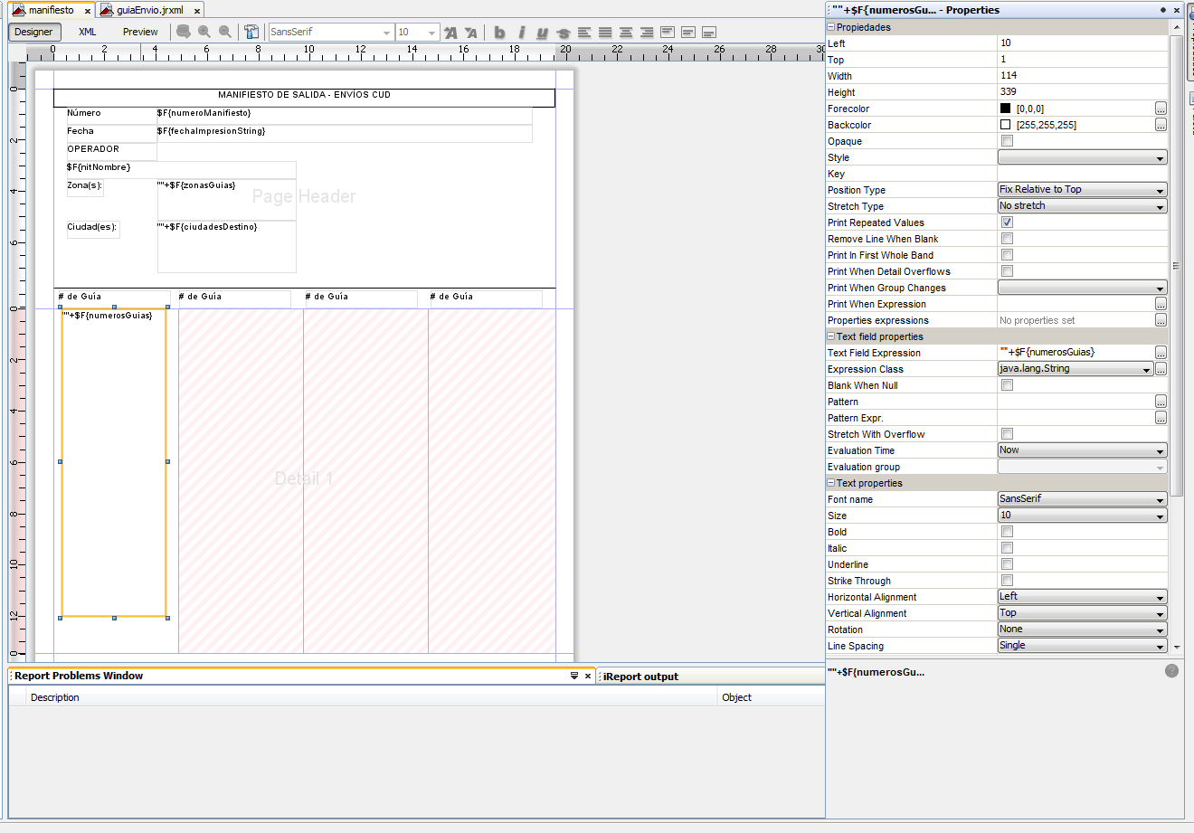 java String list in columns jasper ireport Stack Overflow