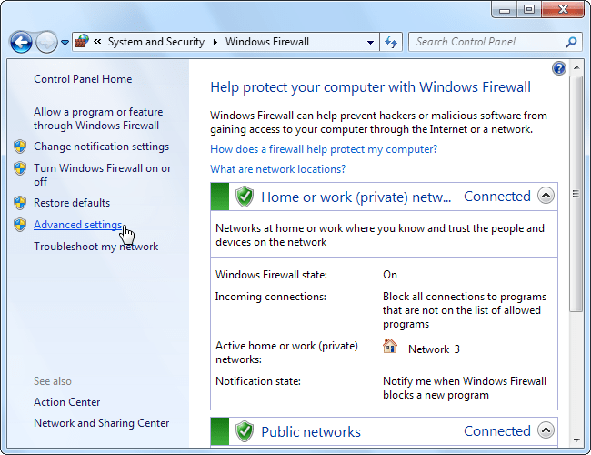 windows How to restrict program to connect only to a whitelist of