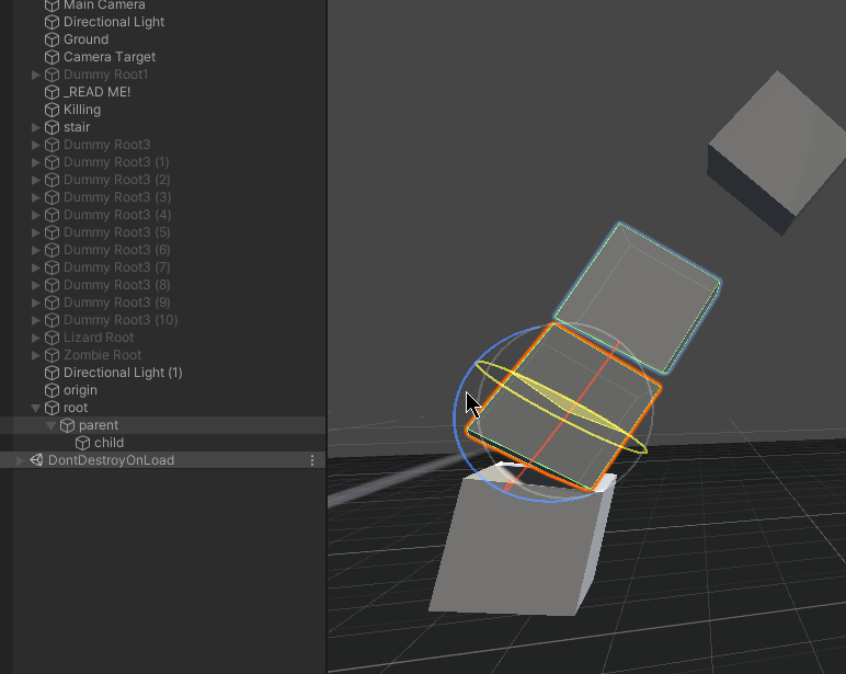 c Make child unaffected by parents rotation Unity Stack Overflow